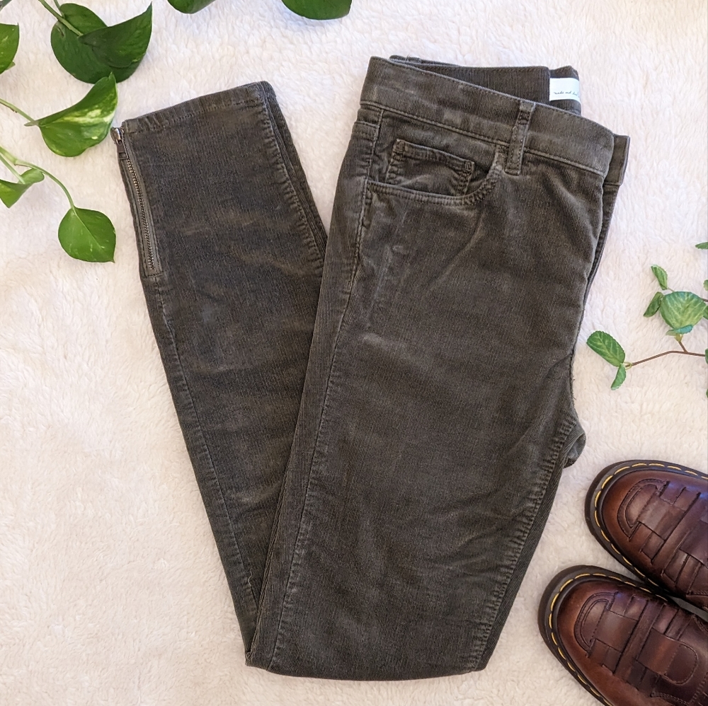 LOFT |  Olive Corduroy Modern Skinny Pant